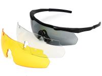 Очки стрелковые ShotTime Lynx, защитные, чёрные, комплект с 3 линзами — от интернет-магазина MWROS