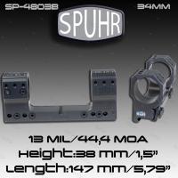 Кронштейн SPUHR Scope Mount 34мм на Picatinny, h=38мм, 13MIL — от интернет-магазина MWROS