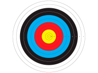 Мишень для лука и арбалета FITA 40см, 10 колец, 18м, 85г/м, 100 листов — от интернет-магазина MWROS