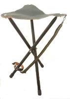 Табурет-тренога, кожа+металл, зелёный, высота 60см — от интернет-магазина MWROS
