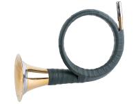 Валторна латунь с кожаной отделкой (рог витой), цвет тёмно-зелёный — от интернет-магазина MWROS