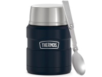 Термос для еды THERMOS KING SK-3000 MMB 0,47L, складная ложка, чёрный — от интернет-магазина MWROS