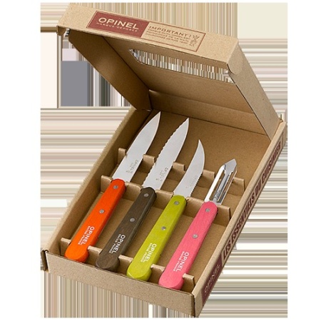 Набор ножей Opinel Les Essentiels 112/113/114/115, 4шт, 4 цвета, бук — от интернет-магазина MWROS
