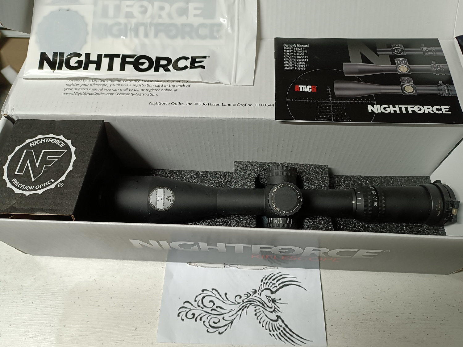 Прицел Nightforce ATACR 7-35x56 F2 0.25moa, сетка MOAR-T, с подсветкой, зеростоп, цвет чёрный