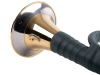 Валторна латунь с кожаной отделкой (рог витой), цвет тёмно-зелёный — от интернет-магазина MWROS