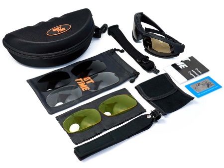 Очки стрелковые ShotTime Panthera, защитные, комплект с 4 линзами — от интернет-магазина MWROS