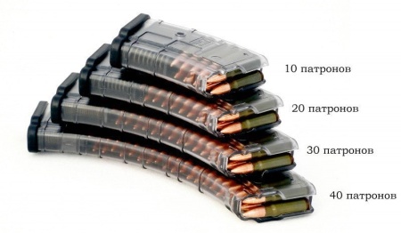 Магазин Pufgun на ВПО-133/Сайга-МК/М, 40 патронов, прозрачный — от интернет-магазина MWROS