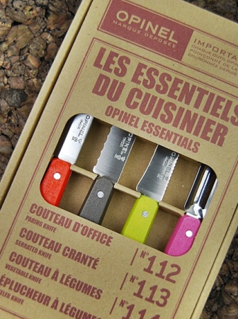 Набор ножей Opinel Les Essentiels 112/113/114/115, 4шт, 4 цвета, бук — от интернет-магазина MWROS