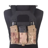 Подсумок для 3 магазинов EmersonGear Rubber Style Triple M4 Magpouch Panel for APC Vest (Multicam) — от интернет-магазина MWROS