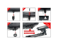 Сошки UTG на антабку и Picatinny, высота 22-27см, резиновые опоры — от интернет-магазина MWROS