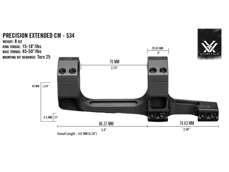 Кронштейн Vortex Precision Extended Cantilever 34мм на Picatinny — от интернет-магазина MWROS