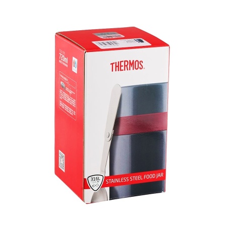 Термос для еды THERMOS TCLD-720S 0.72L, складная ложка, синий — от интернет-магазина MWROS