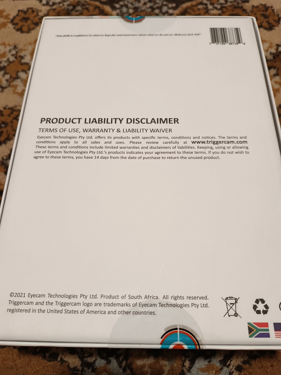 Видеокамера оптического прицела TriggerCam, предокулярная насадка, v 2.1, D 38-45 мм., 4k