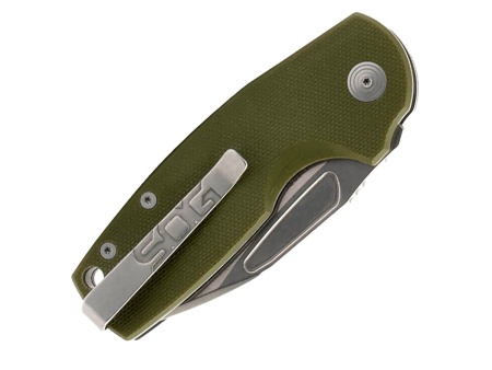 Нож складной SOG Stout SJ OD Green Stonewash сталь Cryo D2 рукоять G10 — от интернет-магазина MWROS